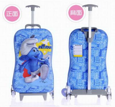 China 3D School Bag Kids Backpack Bag With 3 Wheels Polyester School Bags for sale