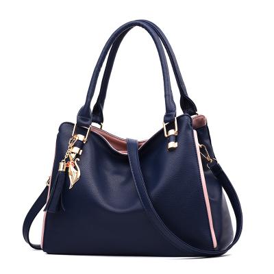 China 2019 New Fashion Middle-aged Mother's Bags Ladies Soft Leather Shoulder Messenger Bag Casual Portable Wild Atmosphere Large Capacity for sale