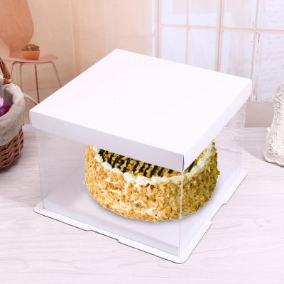 China Hot Selling Biodegradable Customized Color Wholesale Plastic Birthday Cake Packing Box Cake Boxes Large for sale