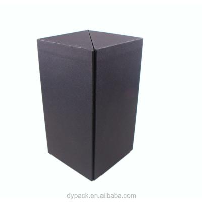 China Handmade Customized Wine Box Black With Magnets Giftbox Packaging for sale