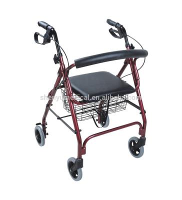 China Aluminum Folding Mobility Walker Rollator With Seat for sale