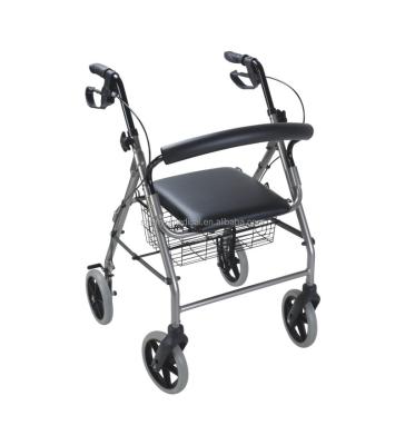 China Aluminum rollator with 8 inch wheels for sale