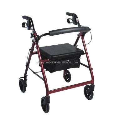 China 4 Wheel Aluminum Mobility Rollator For Elderly And Disabled People for sale