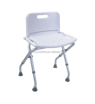 China Lightweight Aluminum+ HDPE Folding Bath Chair With Back For Disabled B523 for sale