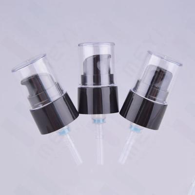 China 20mm schwarze Plastiksahnebehandlungs-Pumpe auf Lager für kosmetische Flasche zu verkaufen