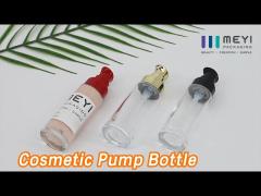 Glass Cosmetic Pump Bottle 50ml Airless Non Spill​ For Makeup