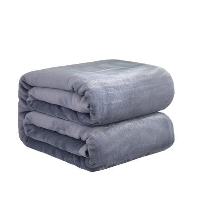 China Wholesale PORTABLE Recycled Comfy Couch Sofa Bed Throw Blanket Gray Minky Fleece Reversible Throw Blanket Manta Blanket Flannel Sherpa for sale