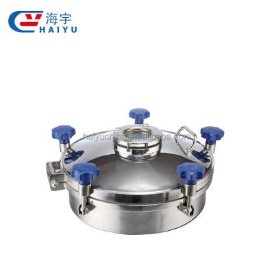 China Dairy manhole cover stainless steel hygienic manhole, sanitary tank manway for sale