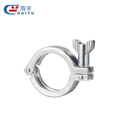 China Tri Pipe Clamp Grade 304/316L Stainless Steel Hygienic-Sanitary Single Pin Pin, Heavy Duty Tri Pipe Clamp Lock for sale