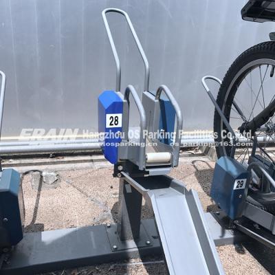 China Newly Durable And Easy To Use Innovative Anti-theft Single Platform Bicycle Display Rack With Smart Lock for sale