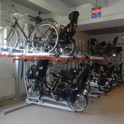 China New GCR 2017 Aluminum Double Deck Bicycle Parking Rack for sale