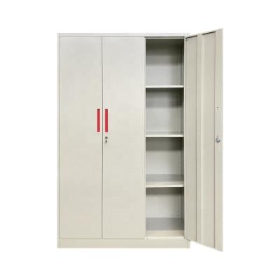 China Storage Safe Customized Dubai 3 Doors Metal Wardrobe High Quality Steel Home Cabinet for sale