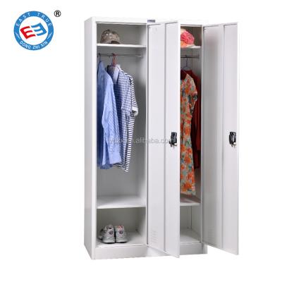 China 2 Door Steel Locker Adjustable Closet Clothing Locker (Other) Wardrobe Clothes Locker with Hanging Rods for sale