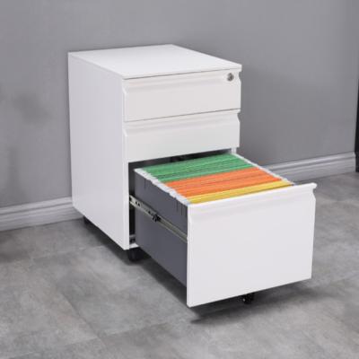 China (Others)Adjustable Office Furniture Under Mobile Office Filing Cabinet Metal 3 Drawer Pedestal Closet Storage Cabinet for sale