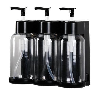 China Luxury Wall Mount 300ml Triple Locked Resort Transparent Soap Dispenser Bottle Pump for sale