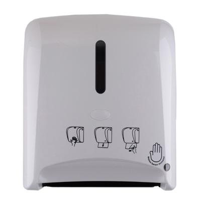 China Modern Bathroom Automatic Sentor Cutting Roll Hand Tissue Towel Wall Mounted Paper Dispenser for sale