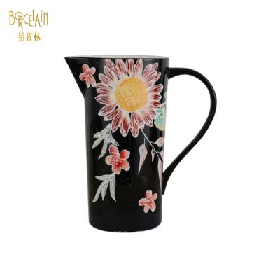 China Sustainable Hot Selling Classic Ceramic Coffee Milk Pot /porcelain Coffee Milk Pitcher for sale