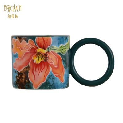 China Viable Fancy Face Mugs Custom Logo Advertising Cups Sublimation Creative Color Changing Coffee for sale