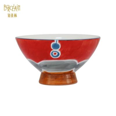 China Microwave Sustainable Safe Round New Ceramic Bowl Latest Design Food Grade Marble Looking Bowl for sale