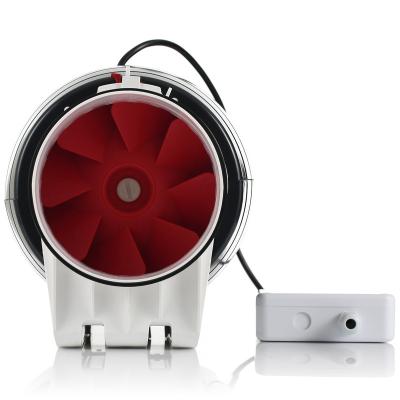 China Hot Selling 6 Inch Quiet Humidity Duct Booster Controlled Integrated Kitchen Fan for sale