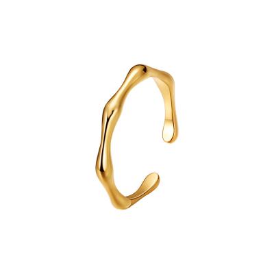 China Simple Design saudi gold rings mens woman yellow gold jewelry for sale