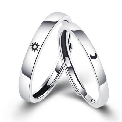 China Women's Rings Stackable Rings Set for Women Teen Girls Microinlaid Jewelry Mother s Day Stainless Steel Moon Star Ring for sale