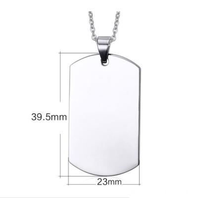 China Factory supply custom engraved logo 316L stainless steel blank cheap dog tag for sale