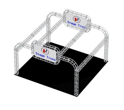 China Portable Rig Plated Lightweight Aluminum Alloy Black Movable Truss For Shows And Expos for sale