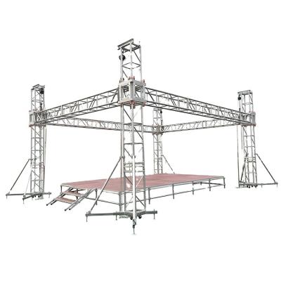 China Factory Customized Portable Installation 600x1000mm Aluminum Black Portable Truss Stage For Sale Truss for sale