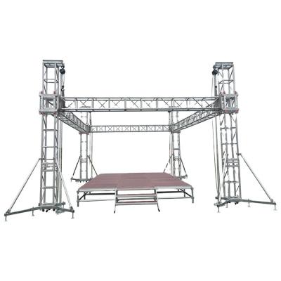 China Portable installation screw connection method event tower truss cheap electric crane and lifting truss aluminum spiral truss for sale