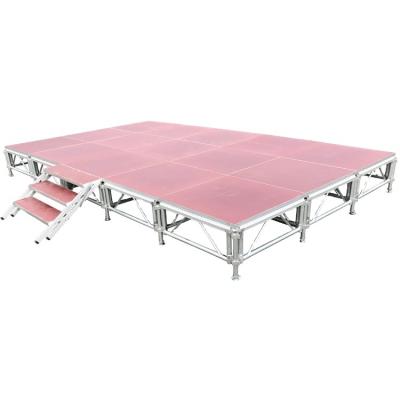 China Activity Skaer Insert Aluminum Alloy Four Leg Fast Loading Desk Platform for sale