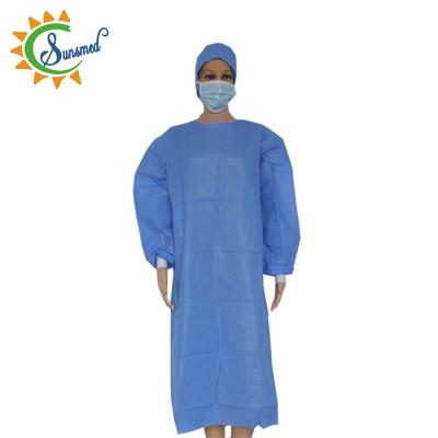 China Hospital Gown SMS Surgical Gown Disposable Nonwoven Sterile Surgical Gown Sterile Surgical Gown zu verkaufen