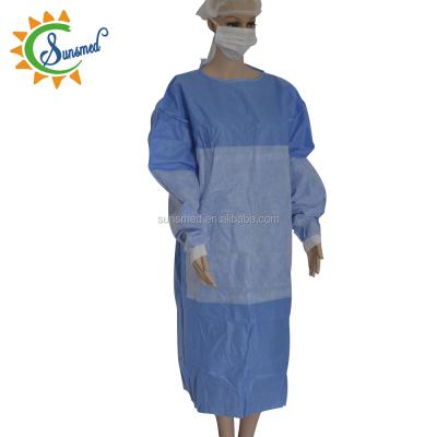 China Hospital Economic Disposable Nonwoven Waterproof Gowns Reinforced Surgical Gowns Reinforced Surgical Gowns zu verkaufen