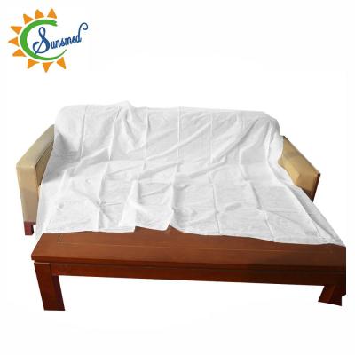 China Disposable disposable non-woven sheet with 4 rubber bands for sale