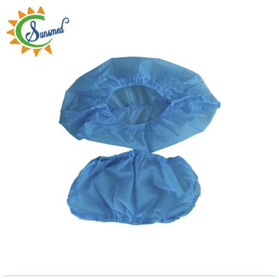 China Economic high quality disposable nonwoven shoe covers double rubber bands 17*38cm en venta