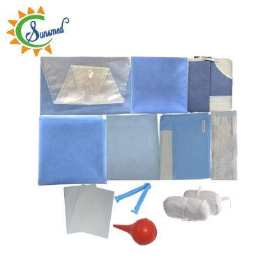 China Hospital Factory Supply Sterile Surgical Package Natural Labor Delivery Drape Set OB Kit Package zu verkaufen