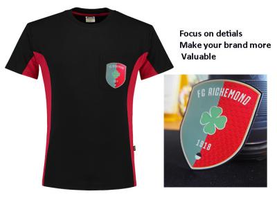 China Insignias degradables del fútbol de la prensa del calor de OEKO 8 insignias de Colorways TPU en venta