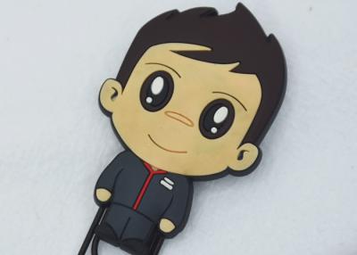 China Keyring bonito dos desenhos animados dos meninos do caráter da corrente chave dos desenhos animados do silicone do PVC para o Schoolbag à venda