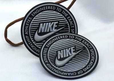 China Embossed Round Nike Logo TPU 3M Reflective Labels For Sweatpants for sale