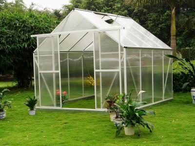 China 10mm UV Twin-wall Small Polycarbonate Plastic Hobby Greenhouse 8' X 10' RH0810 for sale