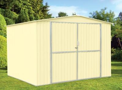 China Waterproof Modular Apex Garden Metal Sheds 10x8 , Medium Storage Shed For Tool / Lawn Mower for sale