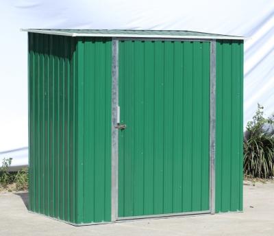 China Small Green Metal Garden Shed , Easy Assemble DIY Metal Shed With Single Swing Door 6x4 ft for sale