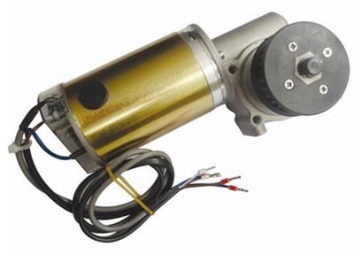 China CW And CCW Round Brushed DC Automatic Sliding Door Motor 24V DC Worm Gear Box Long shaft for sale