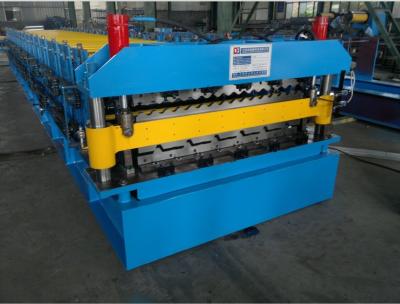 Chine Double couche Roll formant la Machine pour toit ondulé et IBR toit en une seule ligne à vendre