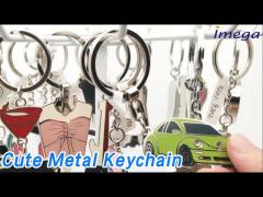 Laser Engraving Cute Metal Keychain Color Filling Zinc Alloy Four Leaf Clover Shape