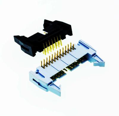 China Single Row / Double Rows / Dip Type / smt Type 1.27mm Right Angle Pin Connector PCB IDC Ejector Header for sale