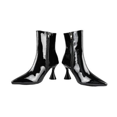 China 2021 fashion trend new women's boots pointed toe boots women's conical high heels for sale