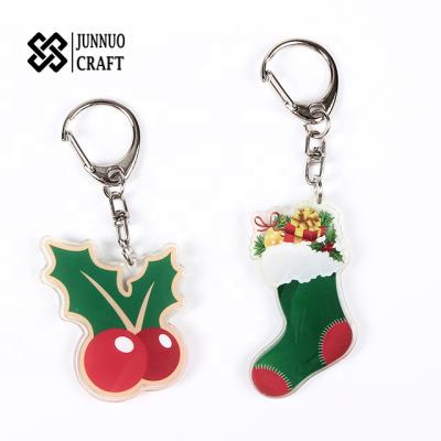 China Christmas Gift Free Sample Christmas Gift Key Chain Souvenir Plastic Custom Acrylic Shoe Key Chain for sale