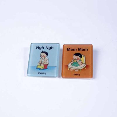 China Promotion Gift Acrylic Anime Sticker Cheapest Custom Figure Sticker Fridge Magnet Factory Price for sale