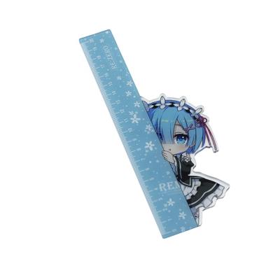 China Custom Streight Ruler Fashion Cartoon Design 20cm Straight Ruler Acrylic Ruler for sale